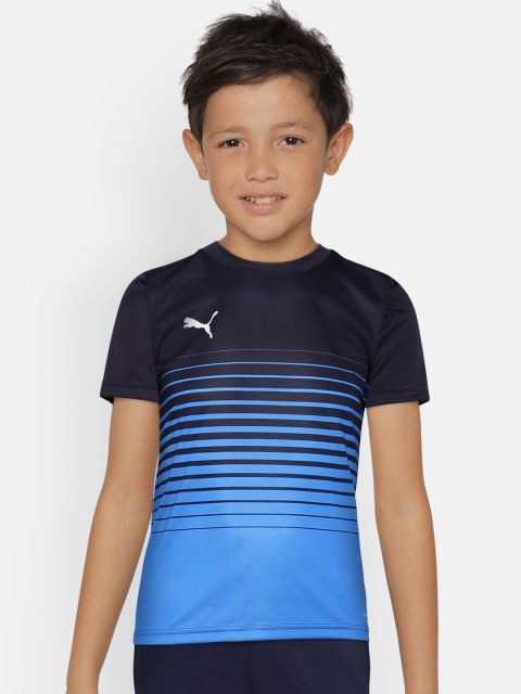 

Puma Boys Blue ftblPLAY Striped Round Neck T-shirt