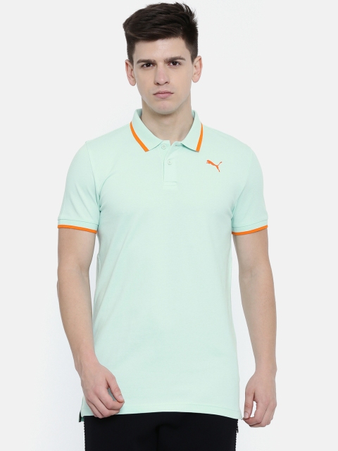 

Puma Men Sea Green Slim Fit Solid Polo Collar DryCell T-Shirt