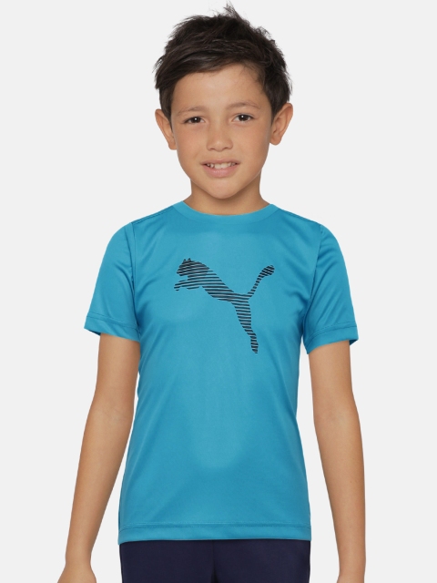 

Puma Boys Blue Printed Round Neck T-shirt