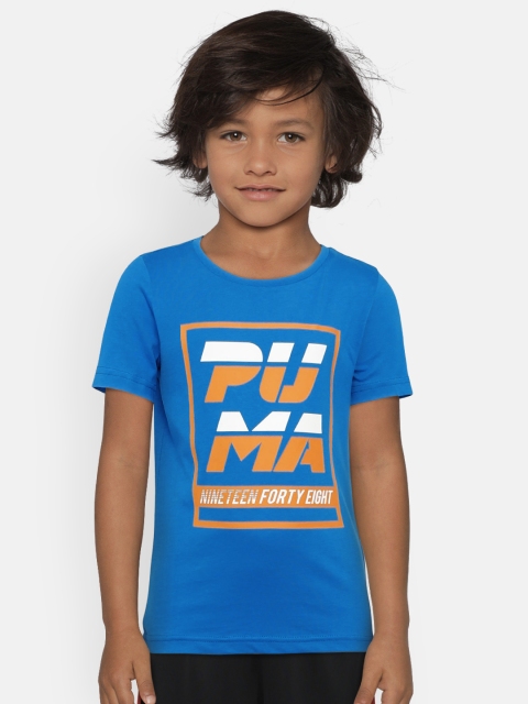 

Puma Boys Blue Printed Round Neck T-shirt
