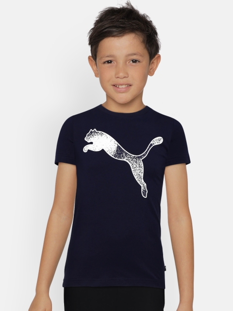 

Puma Boys Navy Blue Printed KA Tee Round Neck T-shirt