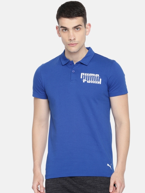 

Puma Men Blue Solid Modern Sports Polo Collar T-shirt