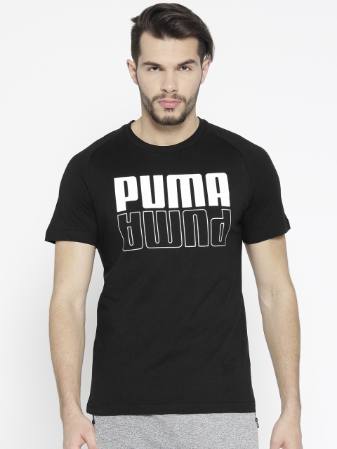 

Puma Men Black Printed Modern Sports Logo T-Shirt