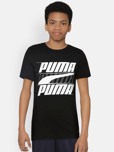 

Puma Boys Black Printed Round Neck Rebel Bold Tee B T-shirt