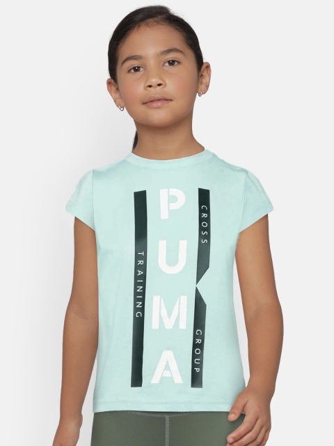 

Puma Girls Blue Printed XTG Graphic Pure Cotton Top