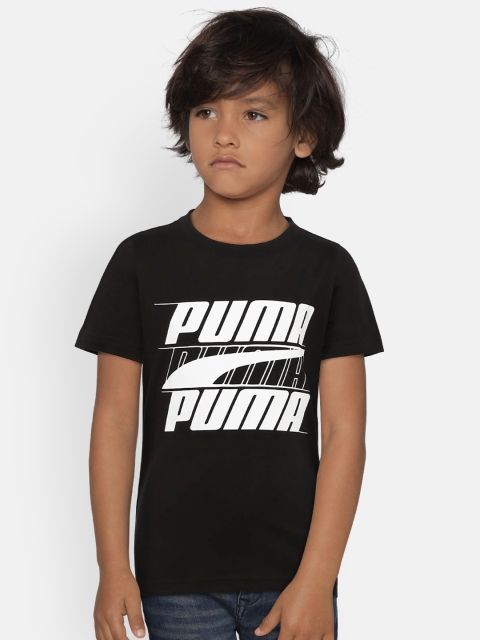 

Puma Boys Black Printed Round Neck Rebel Bold T-shirt