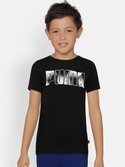 

Puma Boys Black Printed Round Neck T-shirt