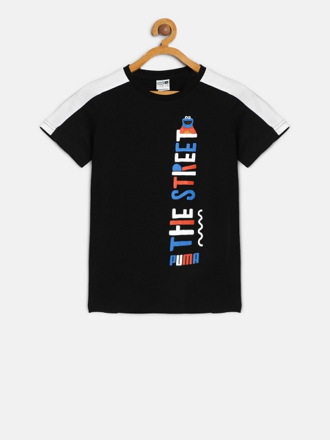 

Puma Boys Black Printed Sesame Round Neck T-shirt