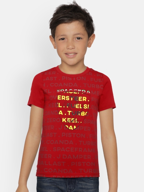 

Puma Unisex Red Printed Round Neck T-shirt