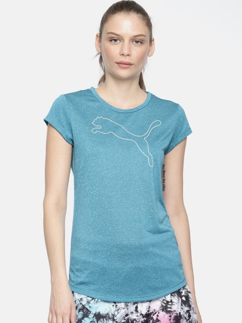 

Puma Women Teal Blue DRYCELL Printed T-shirt