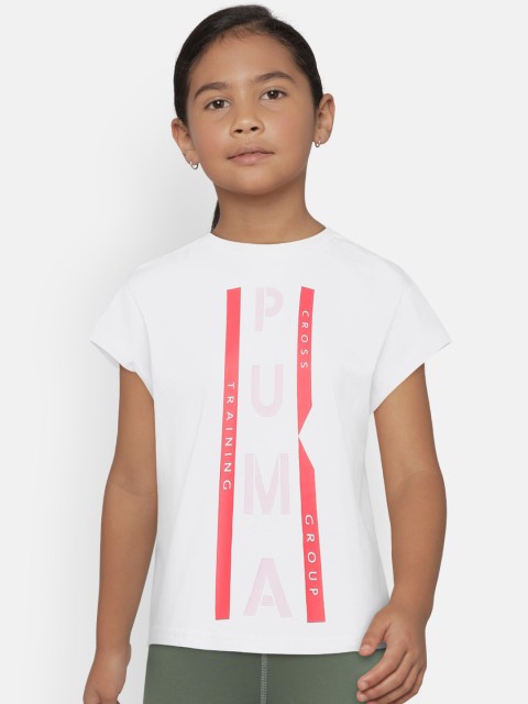 

Puma Girls White Printed T-shirt