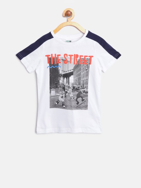 

Puma Boys White & Grey Printed Sesame Round Neck T-shirt