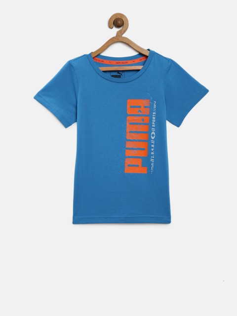 

Puma Boys Blue Printed Round Neck T-shirt