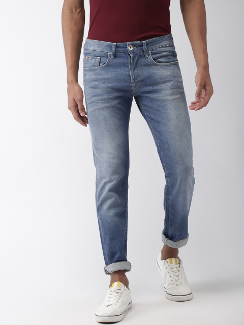 

GAS Men Blue Slim Fit Low-Rise Clean Look Stretchable Jeans
