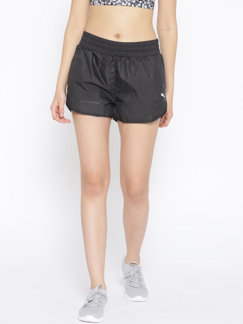 

Puma Women Black Printed Keep Up Graphic 3" Sports Shorts