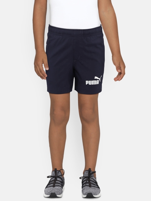 

Puma Boys Navy Blue Solid Regular Fit Shorts