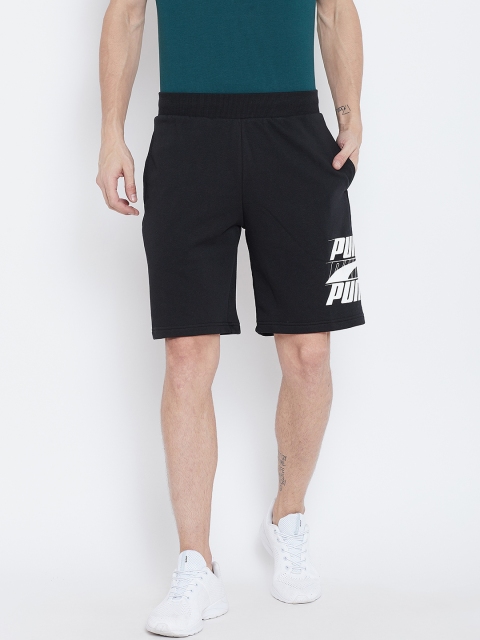 

Puma Men Black Solid Regular Fit Rebel Bold Sports Shorts
