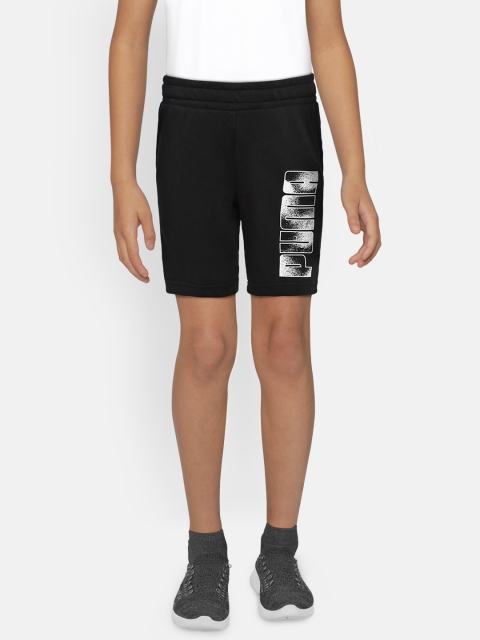 

Puma Boys Black Printed Regular Fit KA TR 10 B Shorts