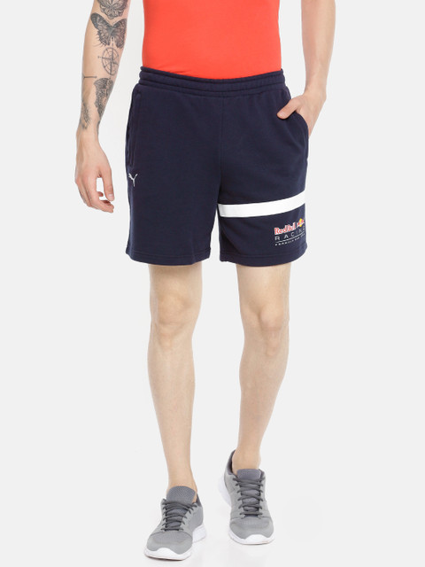 

Puma Men Navy Blue Solid RBR Logo NIGHT SKY Sweat Sports Shorts