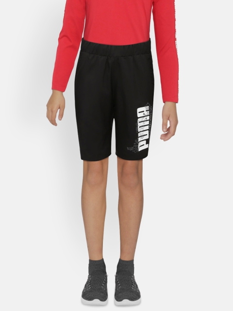 

Puma Boys Black Printed Active Sports Shorts