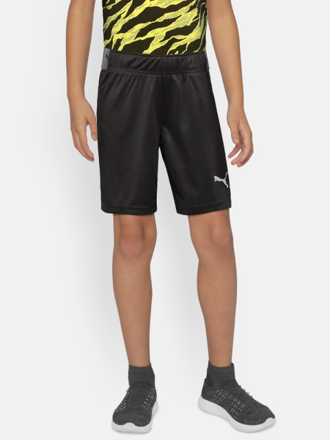 

Puma Boys Black Solid Regular Fit Sports Shorts