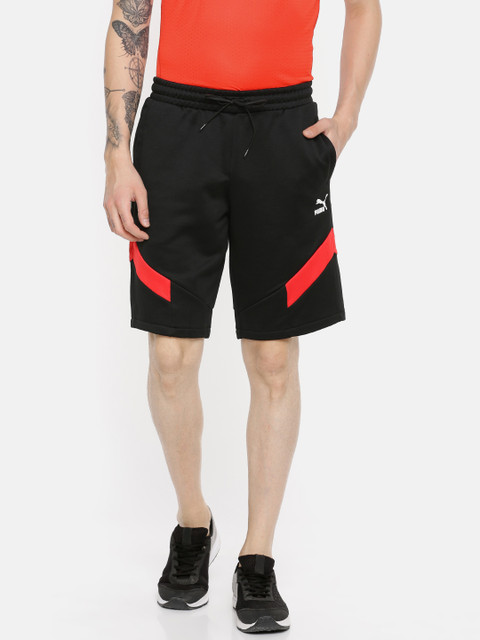 

Puma Men Black Solid Regular Fit Iconic MCS 10" Sports Shorts