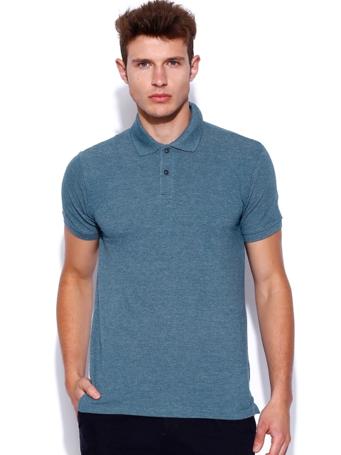 

HIGHLANDER Blue Melange Polo T-shirt