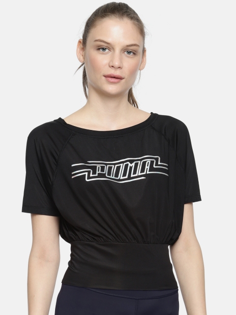 

Puma Women Black On the Brink Dry Cell Printed Blouson Top