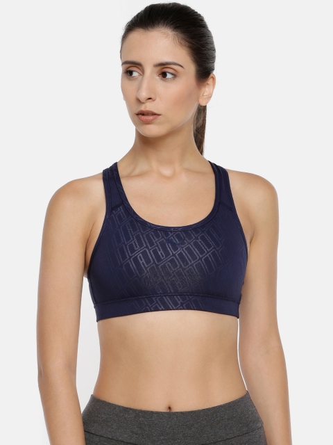

Puma Navy Printed Non-Wired Non Padded 4Keeps Graphic Sports Bra 51699716, Navy blue