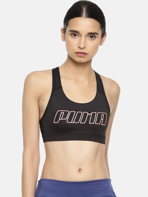

Puma Black Printed 4Keeps Non-Wired Non Padded Sports Bra 51699619