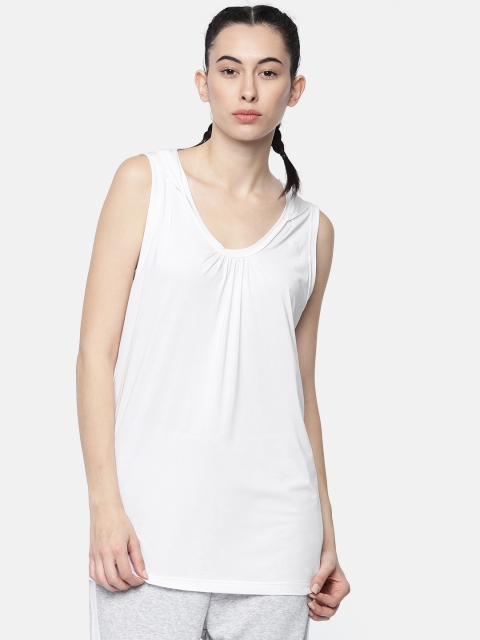 

Puma Women White Loose Fit Solid Aire Coverup Dry-Cell T-Shirt