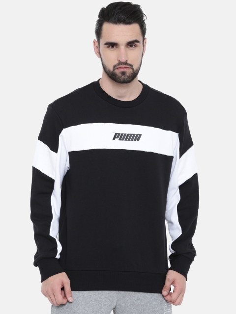

Puma Black & White Printed Relaxed Fit Rebel Crew TR Sweatshirt