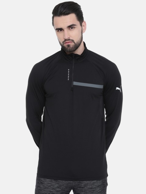 

Puma Men Black Solid Ignite Half Zip Top dryCELL Running Sweatshirt