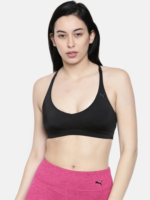 

Puma Black Solid SpotLite Non-Wired Lightly Padded Sports Bra 51770001