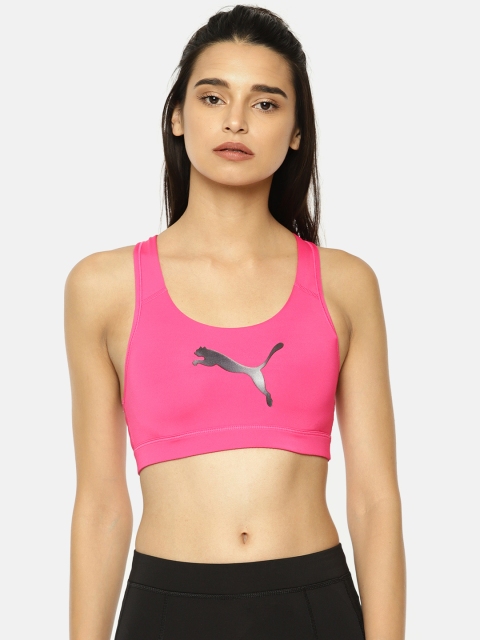 

Puma Women Pink Printed 4Keeps Non-Wired Lightly Padded Sports Bra 51699814