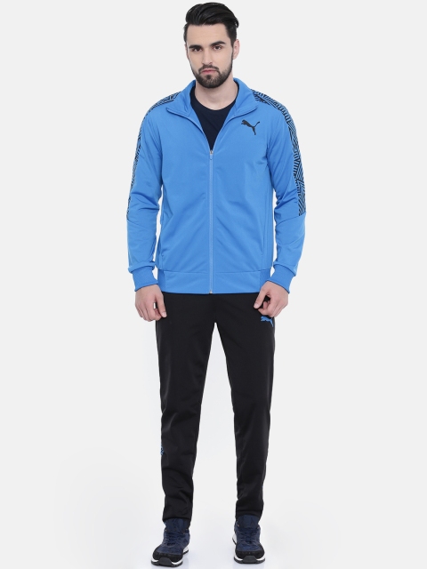 

Puma Men Blue & Black Graphic Tricot Op Tracksuit