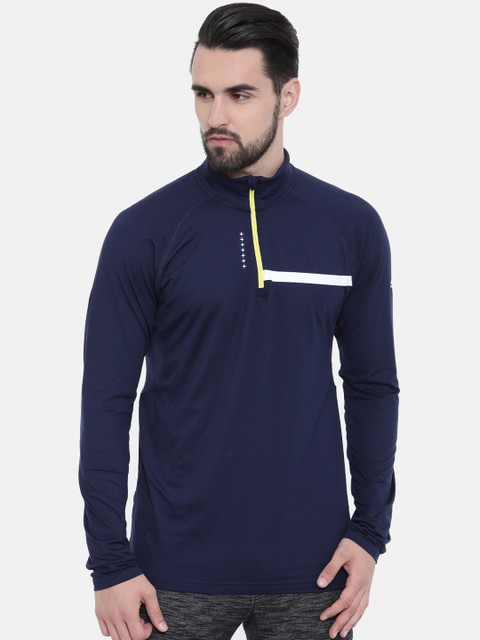 

Puma Men Navy Blue Solid Ignite Half Zip Top dryCELL Running Sweatshirt