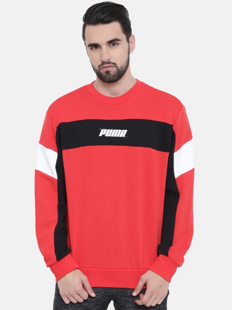 

Puma Red & Black Printed Relaxed Fit Rebel Crew TR Sweatshirt