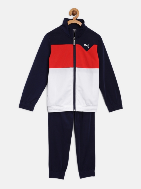 

Puma Boys Navy Blue & White Tricot Tracksuit