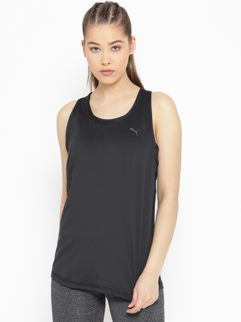 

Puma Women Black Solid A.C.E. Racerback dryCELL Tank Top