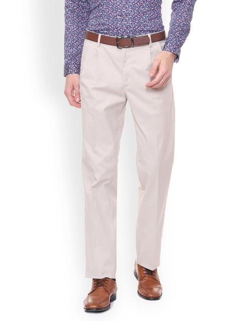 

Allen Solly Men White Regular Fit Solid Formal Trousers
