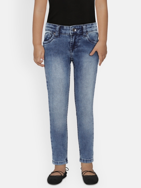 

Pepe Jeans Girls Blue Skinny Fit Mid-Rise Clean Look Stretchable Pixlette Jeans