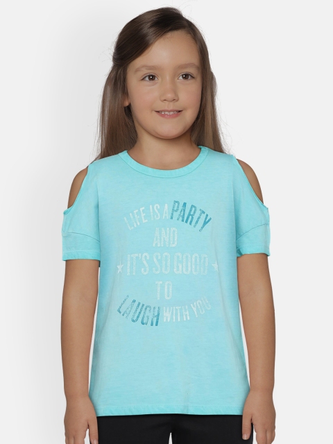 

Pepe Jeans Girls Green Printed Round Neck T-shirt