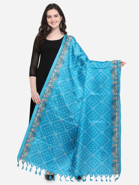 

Satrani Women Blue Printed Dupatta