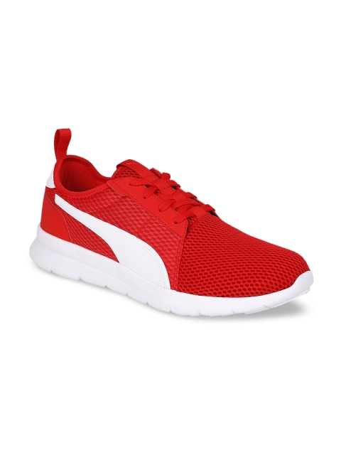 

Puma Unisex Red & White Mesh Flex Fresh Mid-Top Running Shoes