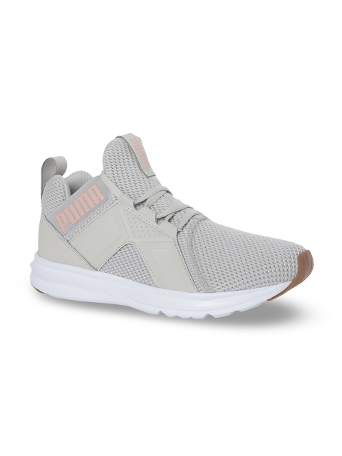

Puma Women Grey Enzo Weave Wns Mid Top Running Shoes