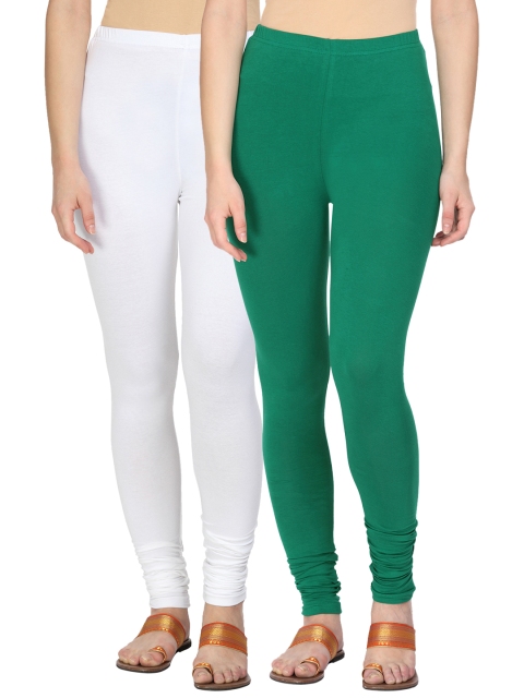 

Alena Women Pack of 2 Churidar Leggings, White