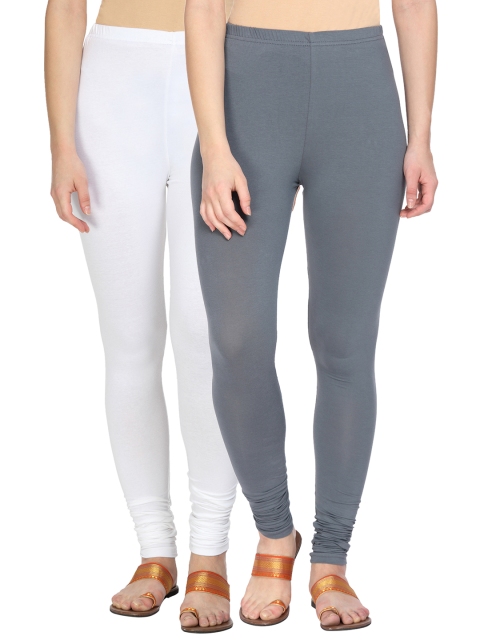 

Alena Women Pack of 2 Churidar Leggings, White