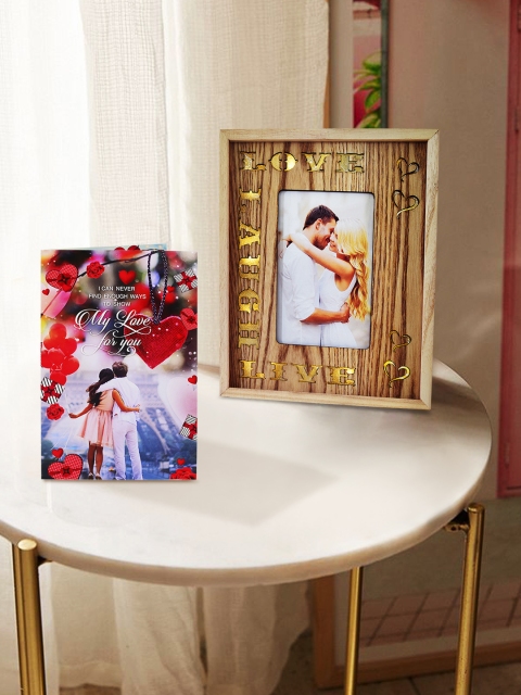 

Archies Multicoloured Combo of Valentines Day Photo Frame & Greeting Card, Multi