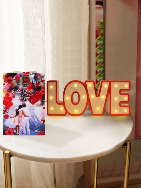 

Archies Multicoloured Combo of Valentines Day Photo Frame & Greeting Card, Multi